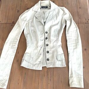 Dolce & Gabbana light grey cotton jacket